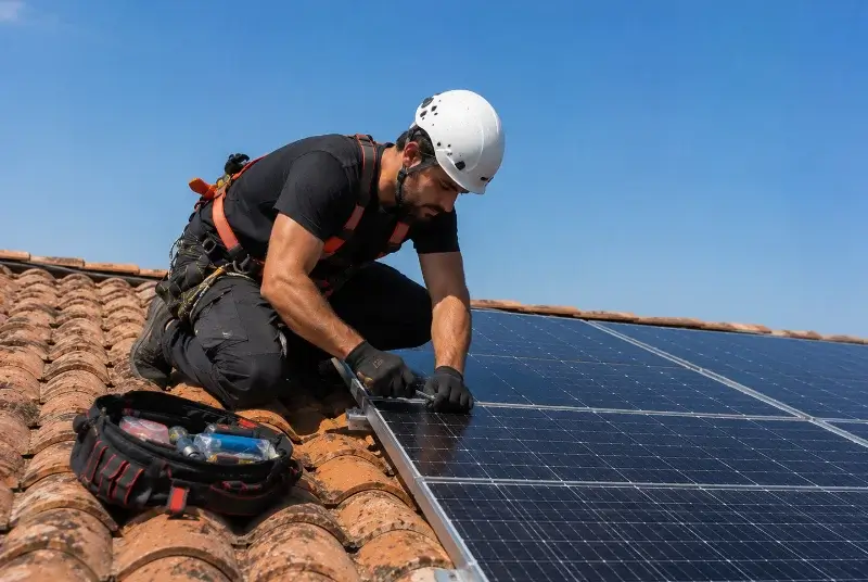 Maintenance et monitoring de panneaux solaires à Brousse