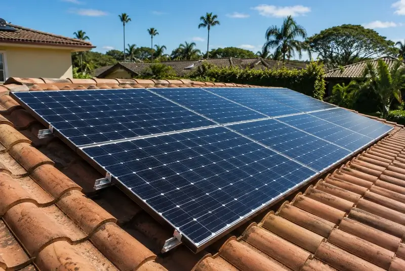 Installation de panneaux solaires à Brousse